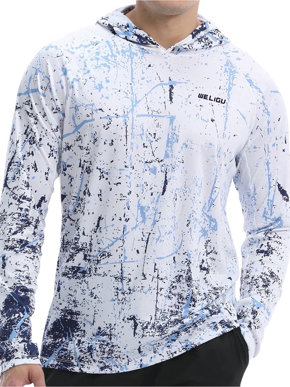 WELIGU Long Sleeve UPF50+ Sun-Shirt Hoodie